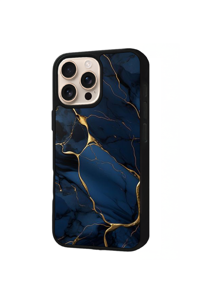 iPhone 16 Pro Uyumlu Mermer Marble Tasarımlı Glossy Premium Kılıf