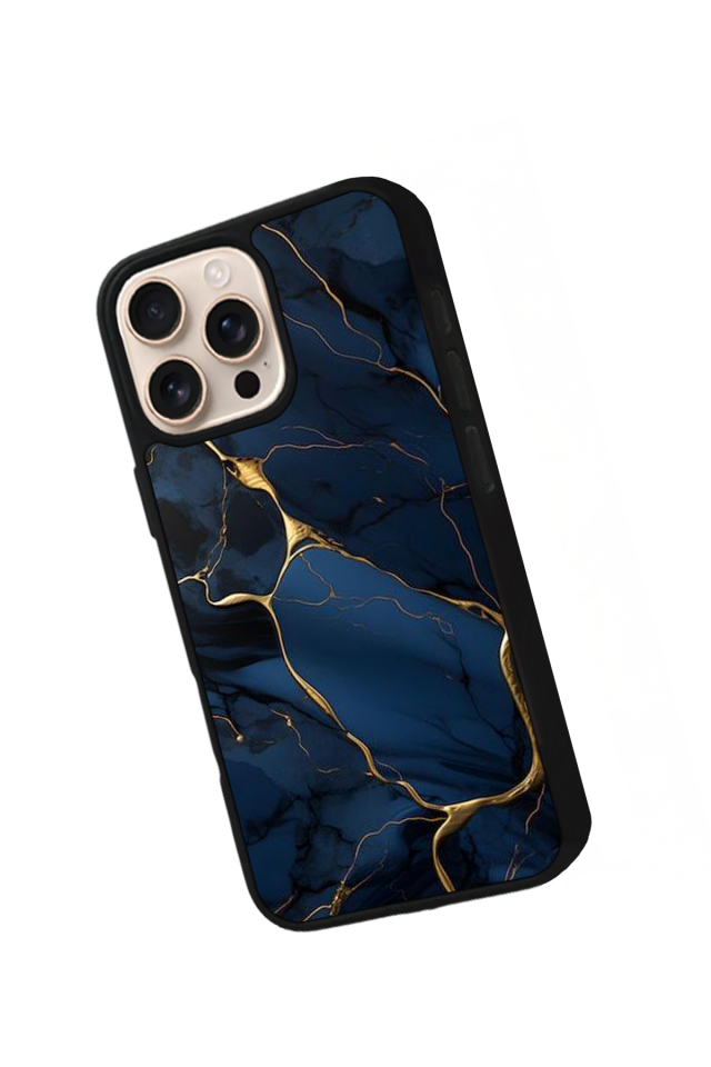 iPhone 16 Pro Uyumlu Mermer Marble Tasarımlı Glossy Premium Kılıf