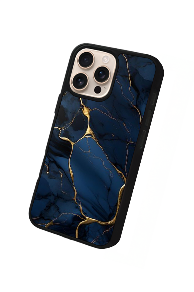 iPhone 16 Pro Uyumlu Mermer Marble Tasarımlı Glossy Premium Kılıf