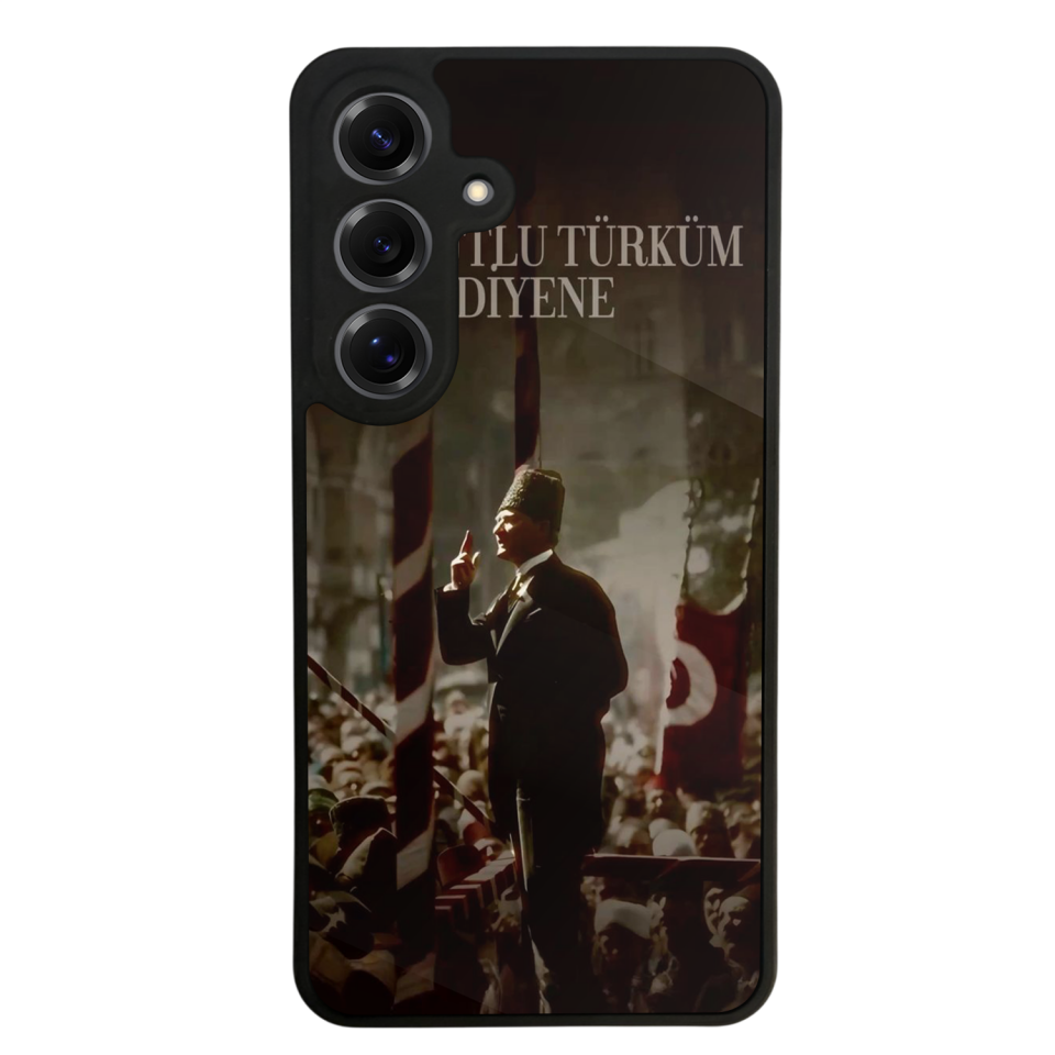 Samsung Galaxy S25 Uyumlu Mustafa Kemal Ataturk Tasarımlı Glossy Premium Kılıf
