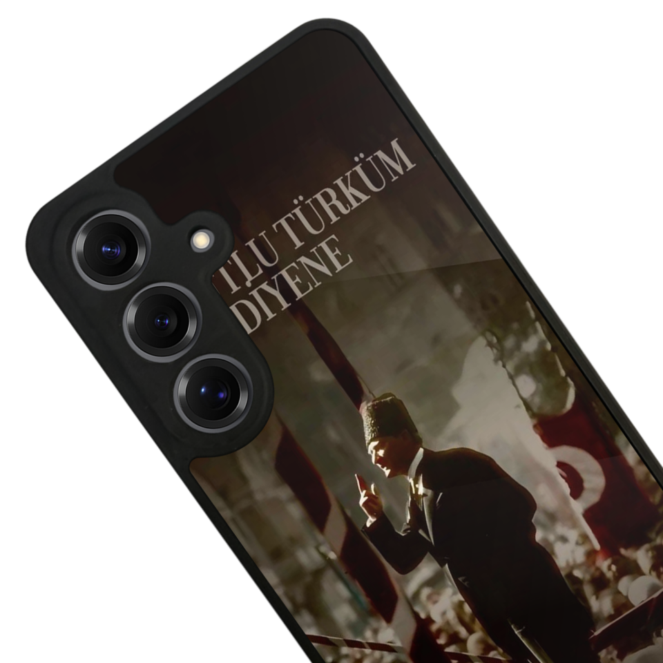 Samsung Galaxy S25 Uyumlu Mustafa Kemal Ataturk Tasarımlı Glossy Premium Kılıf