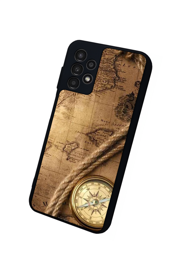 Samsung Galaxy A23 Uyumlu Pusula Tasarımlı Glossy Premium Kılıf