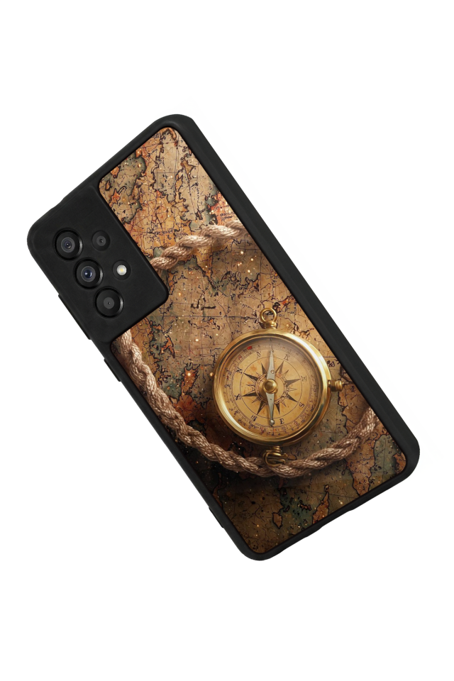 Samsung Galaxy A73 Uyumlu Pusula Tasarımlı Glossy Premium Kılıf