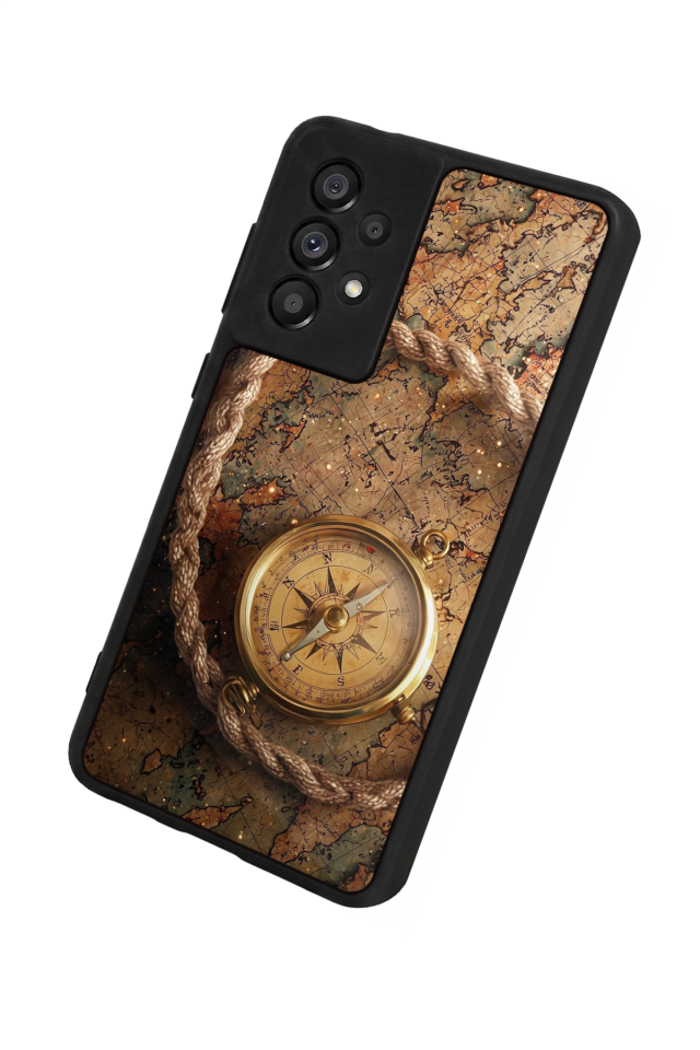 Samsung Galaxy A73 Uyumlu Pusula Tasarımlı Glossy Premium Kılıf