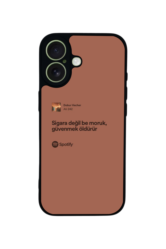 iPhone 17 Uyumlu Sarki Sozleri Tasarımlı Glossy Premium Kılıf
