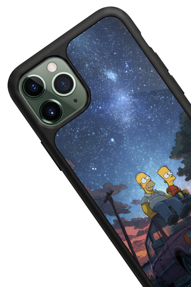 iPhone 11 Pro Uyumlu The Simpsons Tasarımlı Glossy Premium Kılıf