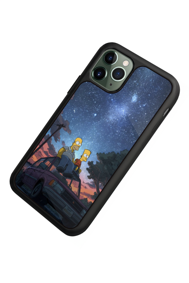 iPhone 11 Pro Uyumlu The Simpsons Tasarımlı Glossy Premium Kılıf