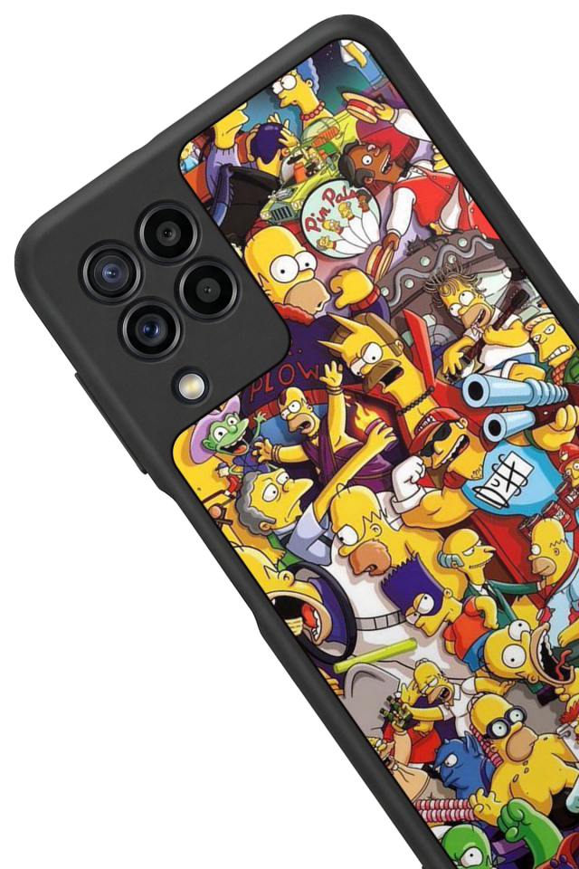 Samsung Galaxy M22 Uyumlu The Simpsons Tasarımlı Glossy Premium Kılıf