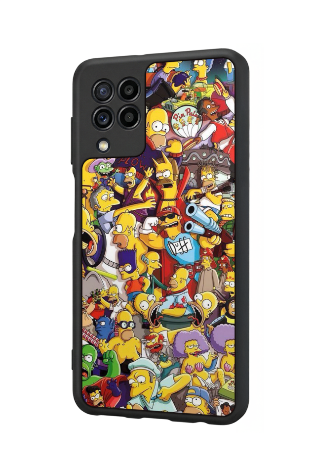 Samsung Galaxy M22 Uyumlu The Simpsons Tasarımlı Glossy Premium Kılıf