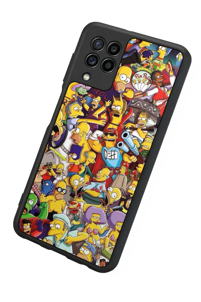 Samsung Galaxy M22 Uyumlu The Simpsons Tasarımlı Glossy Premium Kılıf