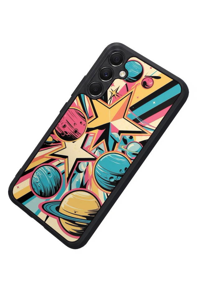 Samsung Galaxy A34 Uyumlu Uzay Tasarımlı Glossy Premium Kılıf