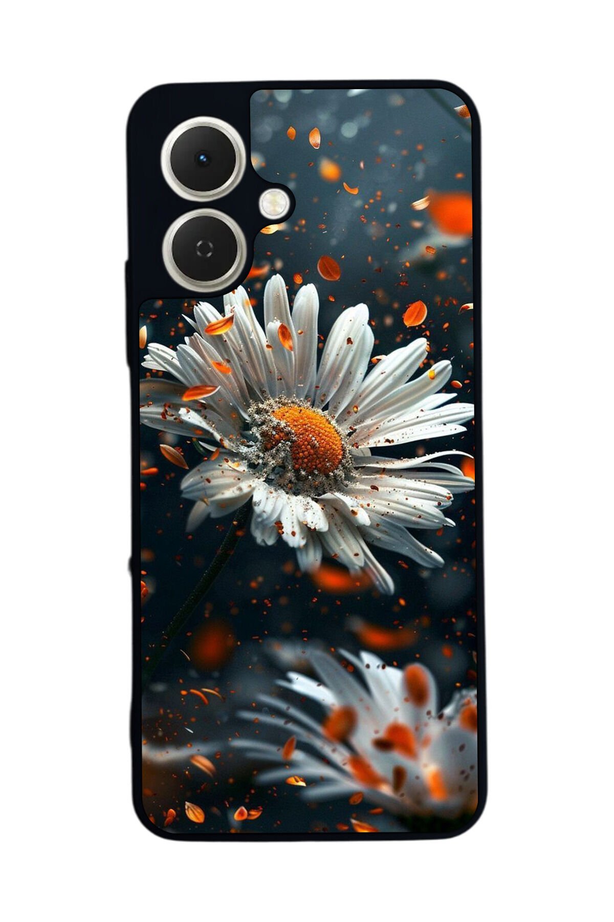 Tecno Spark GO 2 Uyumlu Cicek Tasarımlı Glossy Premium Kılıf