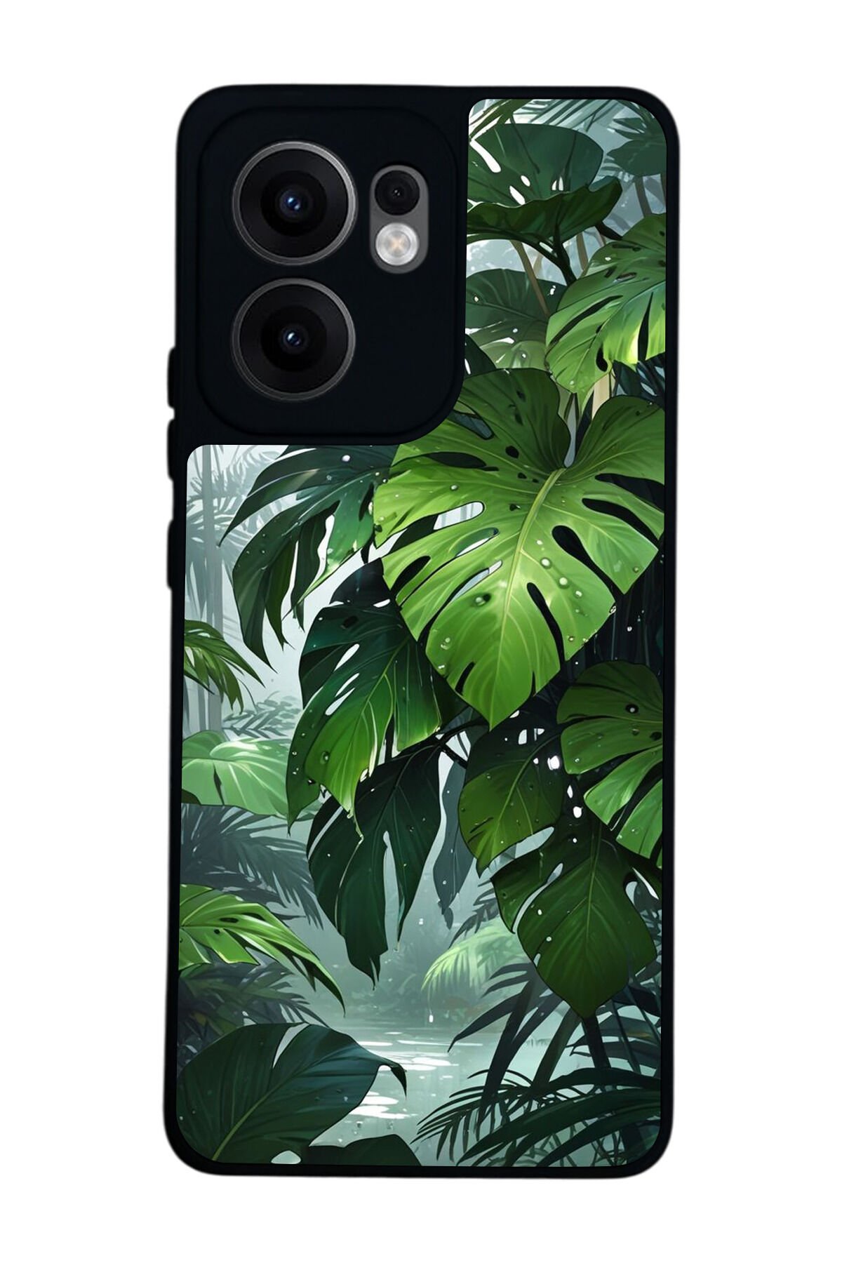 Oppo Reno 13F Uyumlu Botanik Tasarımlı Glossy Premium Kılıf