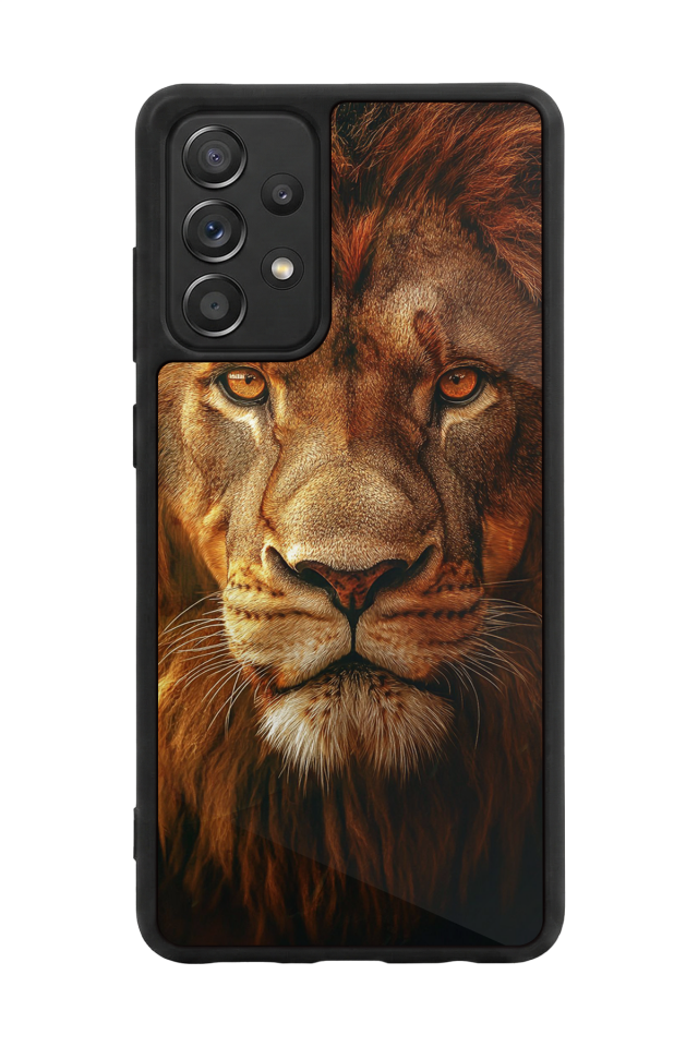 Samsung Galaxy A72 Uyumlu Aslan Tasarımlı Glossy Premium Kılıf