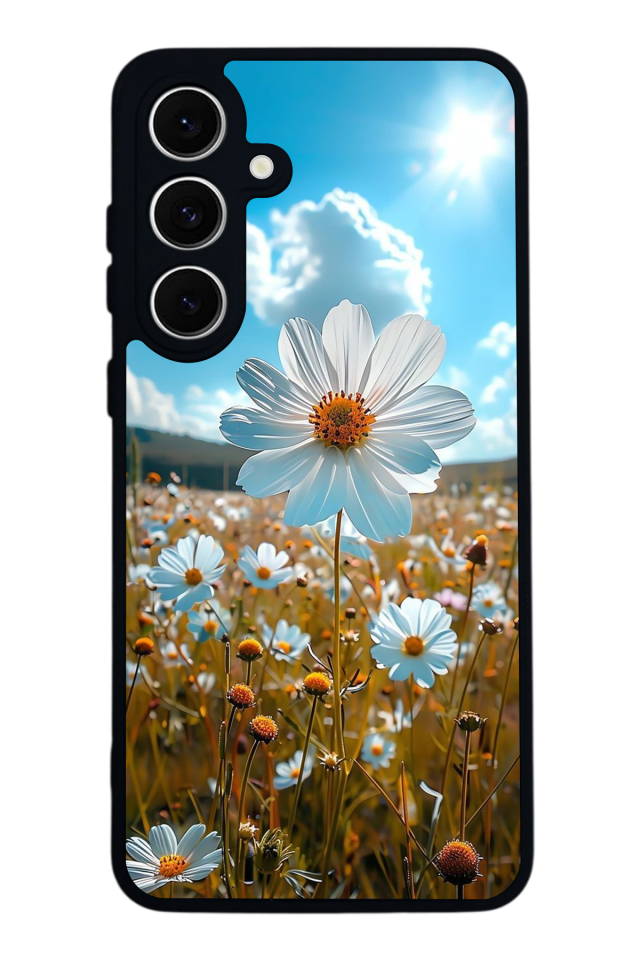 Samsung Galaxy S24 FE Uyumlu Cicek Tasarımlı Glossy Premium Kılıf