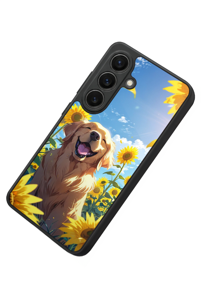 Samsung Galaxy S26 Uyumlu Golden Kopek Tasarımlı Glossy Premium Kılıf