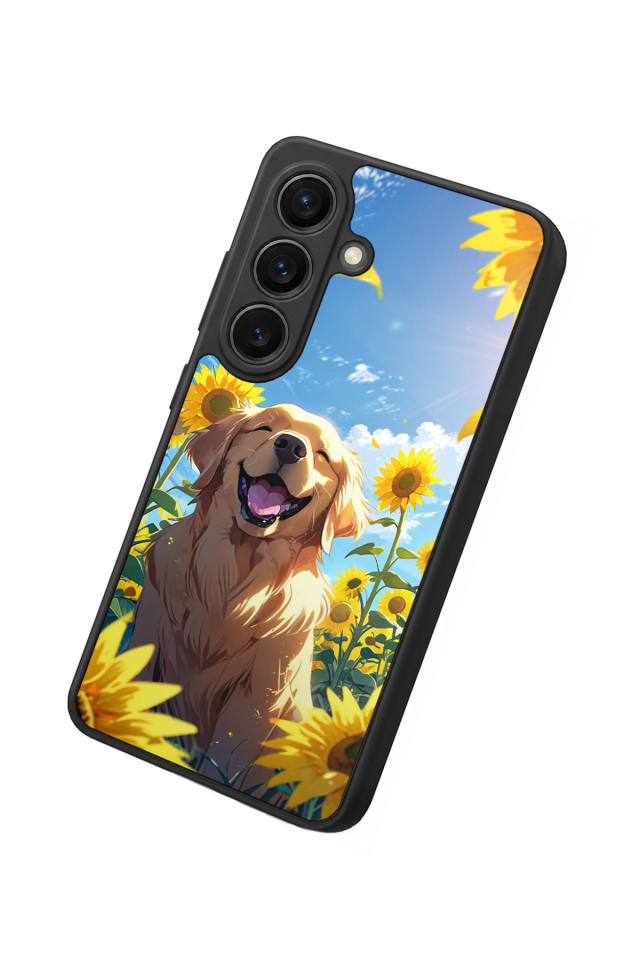 Samsung Galaxy S26 Uyumlu Golden Kopek Tasarımlı Glossy Premium Kılıf