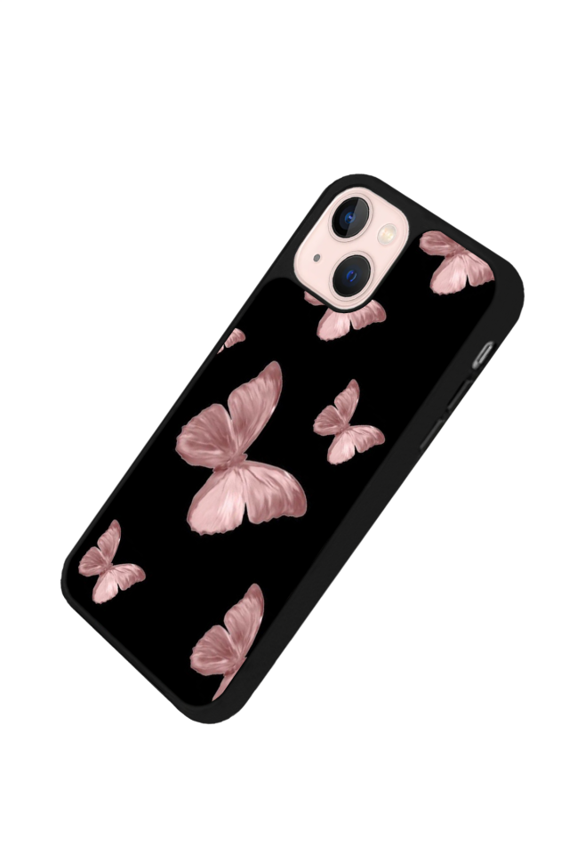 iPhone 15 Plus Uyumlu Kelebek Tasarımlı Glossy Premium Kılıf