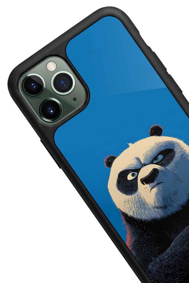 iPhone 11 Pro Max Uyumlu Kung Fu Panda Tasarımlı Glossy Premium Kılıf