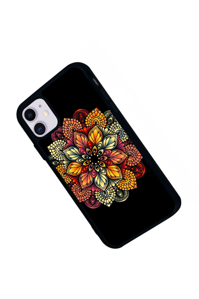 iPhone 11 Uyumlu Mandala Tasarımlı Glossy Premium Kılıf