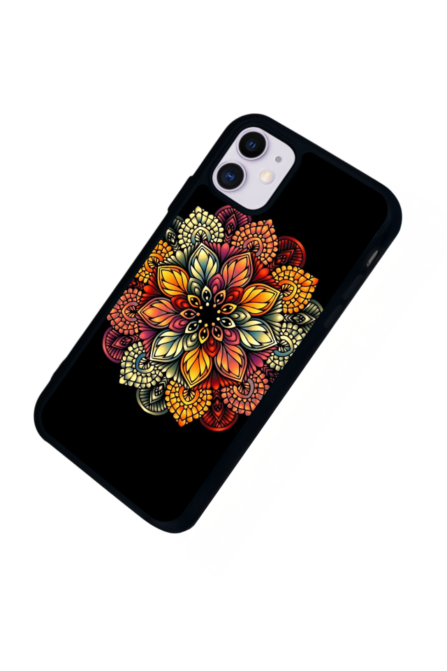 iPhone 11 Uyumlu Mandala Tasarımlı Glossy Premium Kılıf