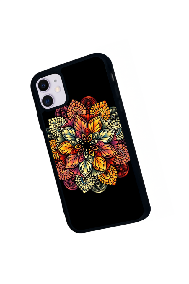 iPhone 11 Uyumlu Mandala Tasarımlı Glossy Premium Kılıf