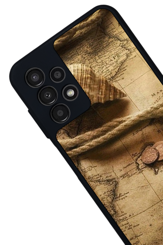 Samsung Galaxy A23 Uyumlu Pusula Tasarımlı Glossy Premium Kılıf