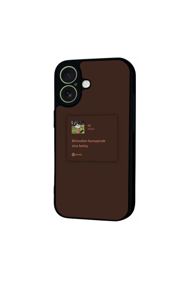 iPhone 17 Uyumlu Sarki Sozleri Tasarımlı Glossy Premium Kılıf