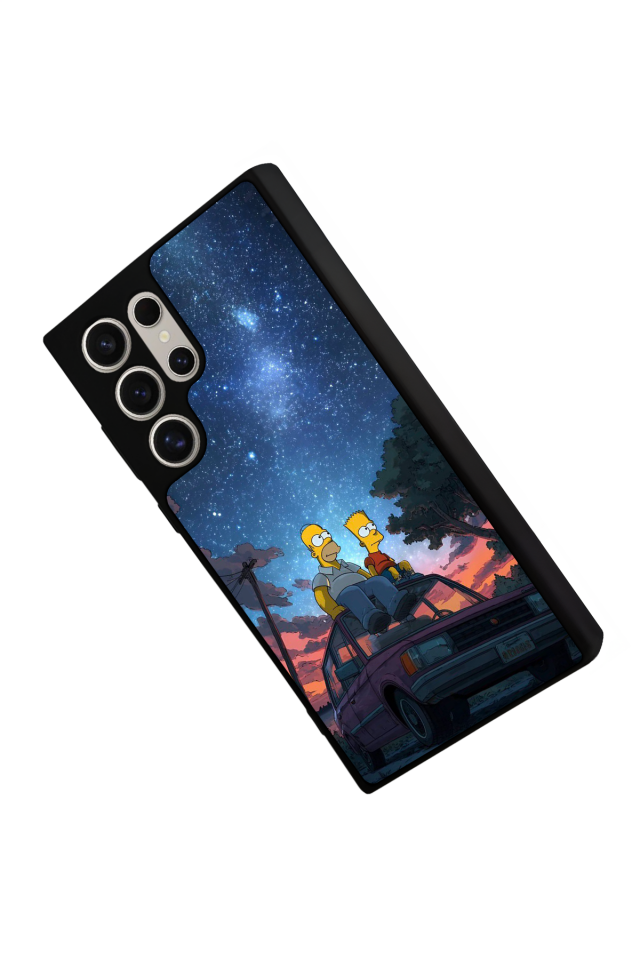 Samsung Galaxy S23 Ultra Uyumlu The Simpsons Tasarımlı Glossy Premium Kılıf