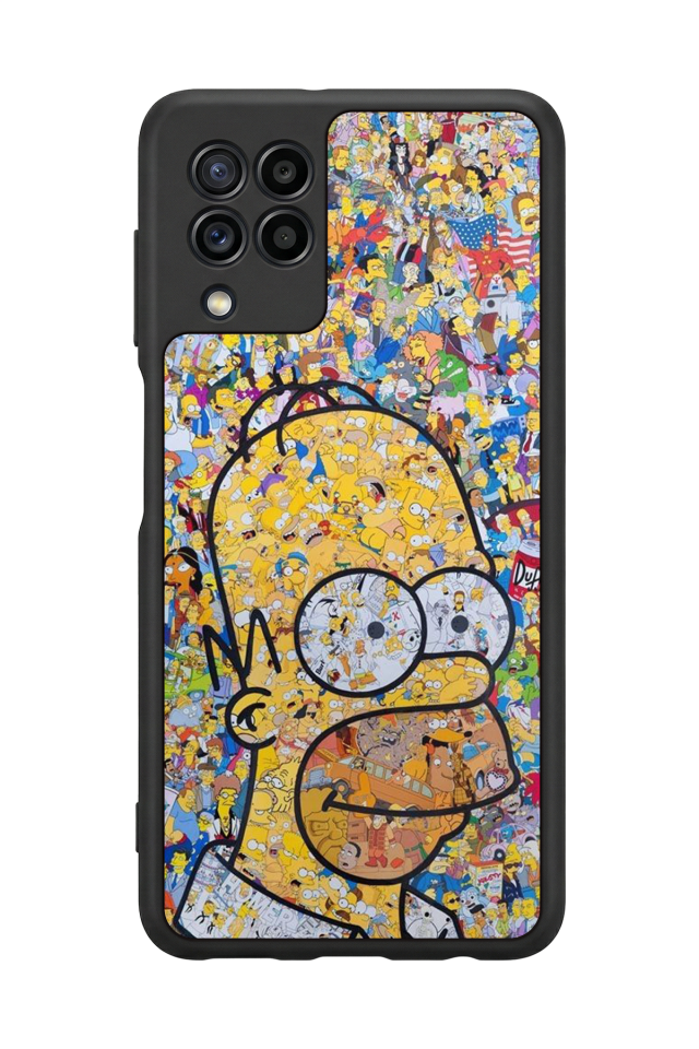 Samsung Galaxy M22 Uyumlu The Simpsons Tasarımlı Glossy Premium Kılıf
