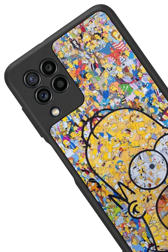 Samsung Galaxy M22 Uyumlu The Simpsons Tasarımlı Glossy Premium Kılıf
