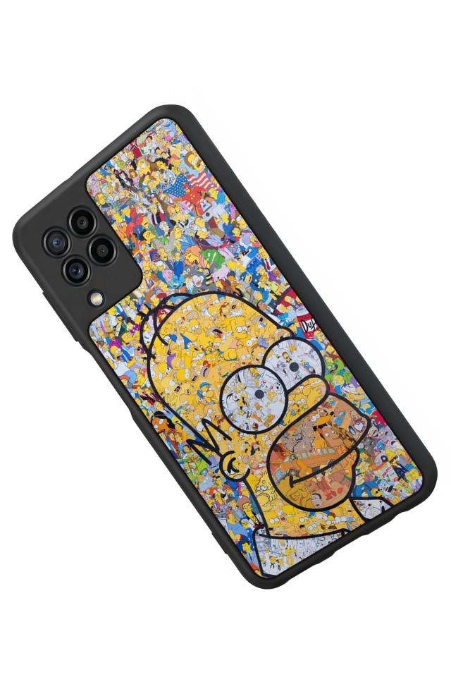 Samsung Galaxy M22 Uyumlu The Simpsons Tasarımlı Glossy Premium Kılıf