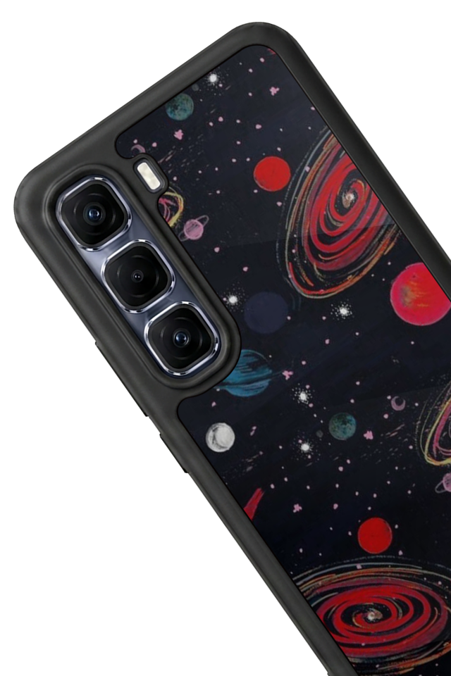 Infinix Hot 60 Pro Plus Uyumlu Uzay Tasarımlı Glossy Premium Kılıf