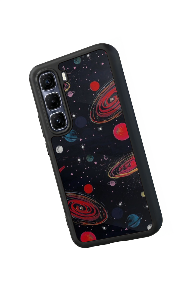 Infinix Hot 60 Pro Plus Uyumlu Uzay Tasarımlı Glossy Premium Kılıf