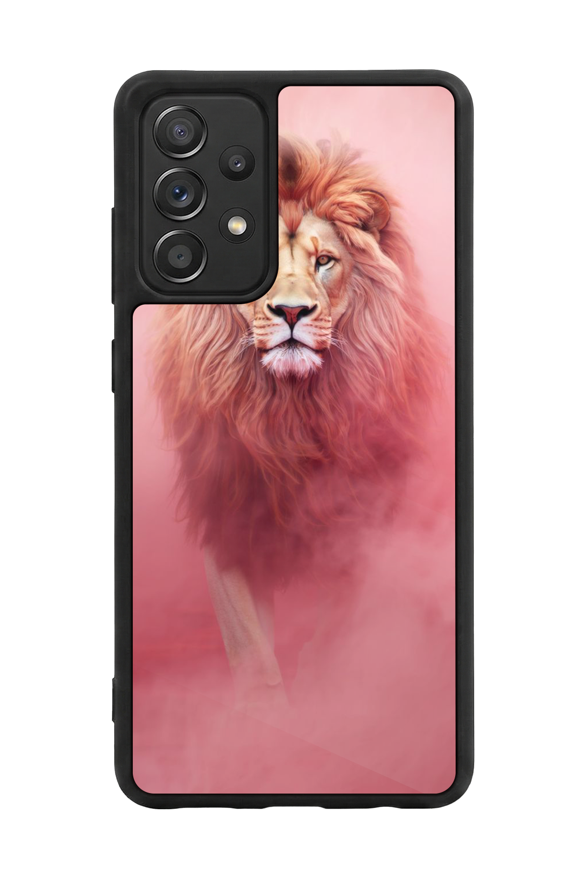 Samsung Galaxy A72 Uyumlu Aslan Tasarımlı Glossy Premium Kılıf