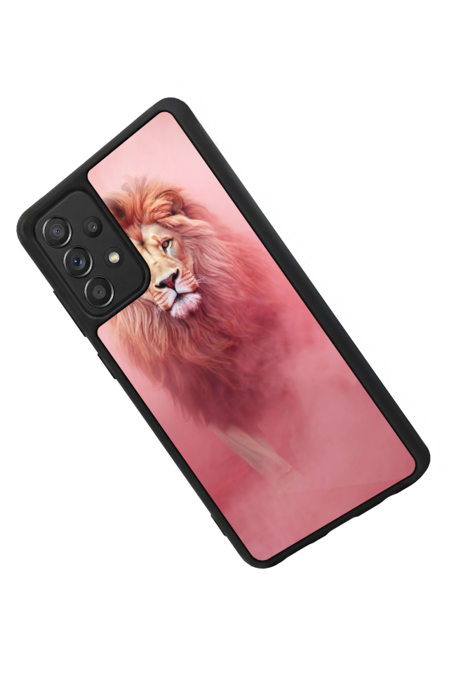 Samsung Galaxy A72 Uyumlu Aslan Tasarımlı Glossy Premium Kılıf