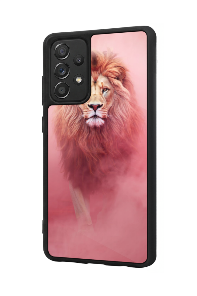 Samsung Galaxy A72 Uyumlu Aslan Tasarımlı Glossy Premium Kılıf