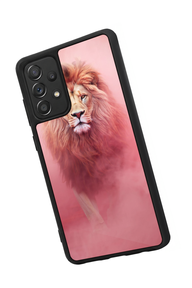 Samsung Galaxy A72 Uyumlu Aslan Tasarımlı Glossy Premium Kılıf