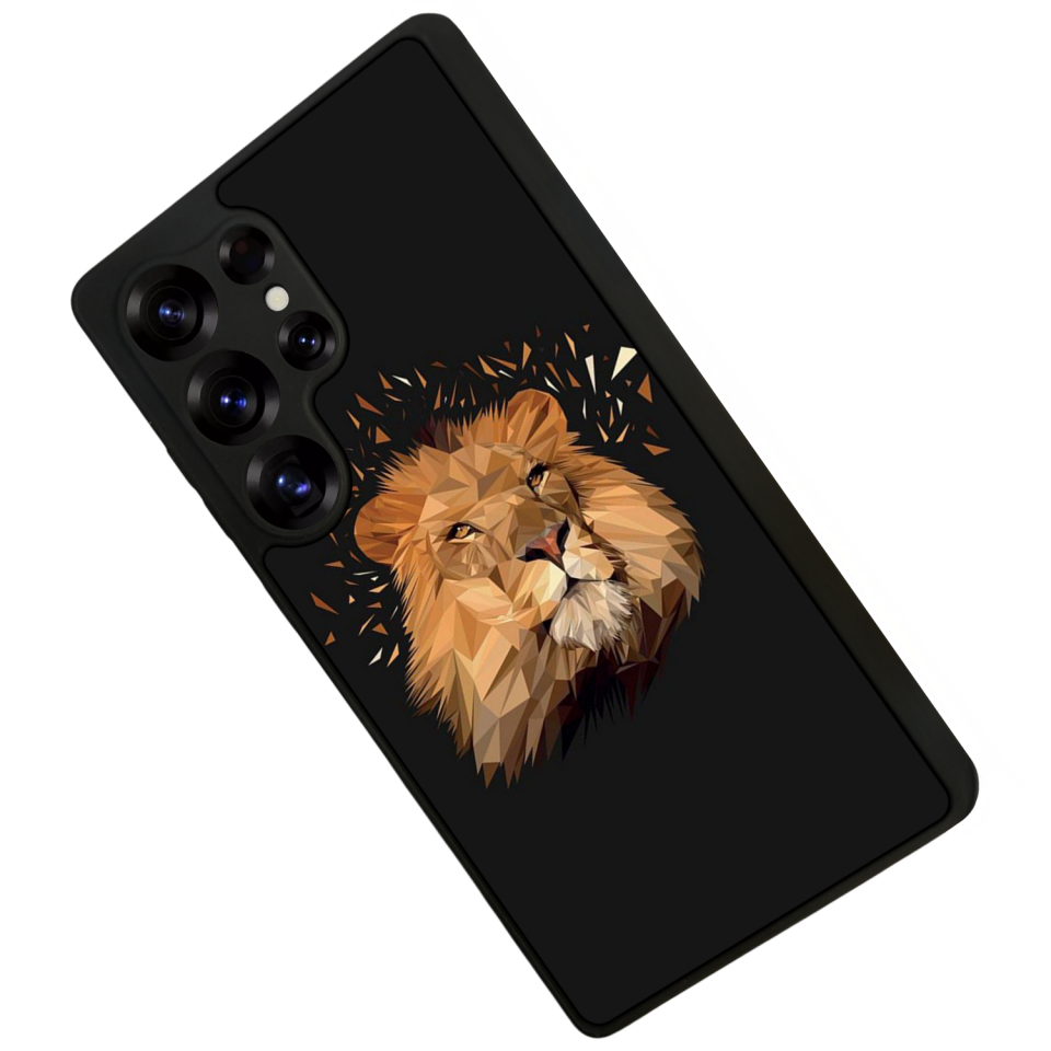 Samsung Galaxy S25 Ultra Uyumlu Aslan Tasarımlı Glossy Premium Kılıf