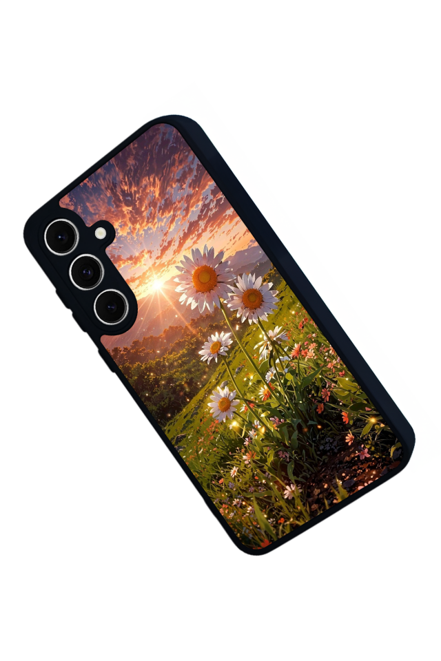 Samsung Galaxy S24 FE Uyumlu Cicek Tasarımlı Glossy Premium Kılıf