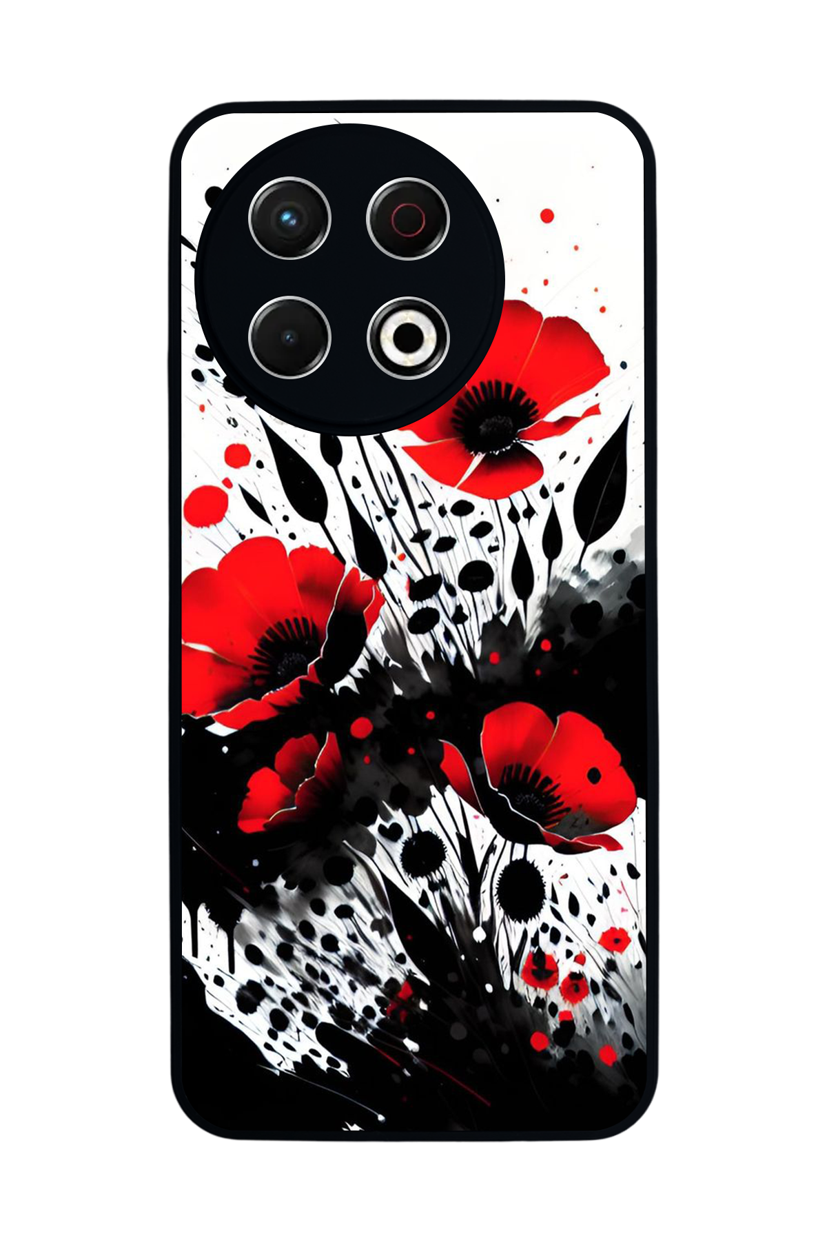 Tecno Spark 30 Pro Uyumlu Floral Tasarımlı Glossy Premium Kılıf