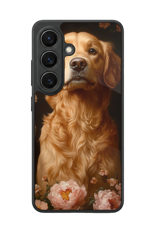 Samsung Galaxy S26 Uyumlu Golden Kopek Tasarımlı Glossy Premium Kılıf