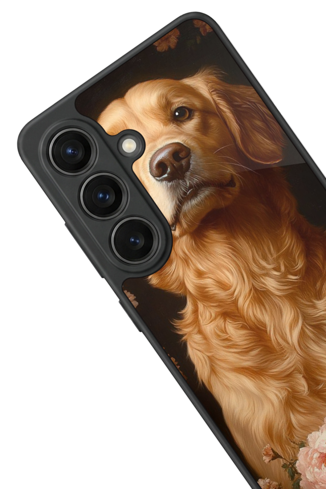 Samsung Galaxy S26 Uyumlu Golden Kopek Tasarımlı Glossy Premium Kılıf