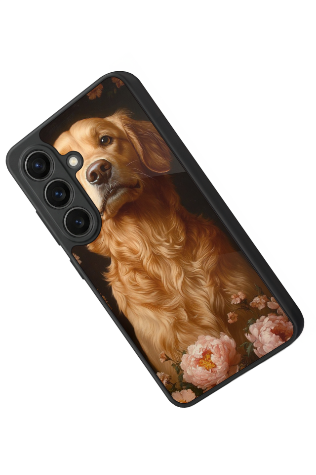 Samsung Galaxy S26 Uyumlu Golden Kopek Tasarımlı Glossy Premium Kılıf