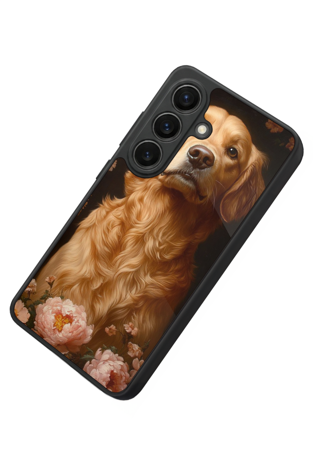 Samsung Galaxy S26 Uyumlu Golden Kopek Tasarımlı Glossy Premium Kılıf