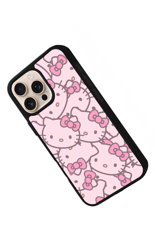 iPhone 15 Pro Uyumlu HelloKitty Tasarımlı Glossy Premium Kılıf
