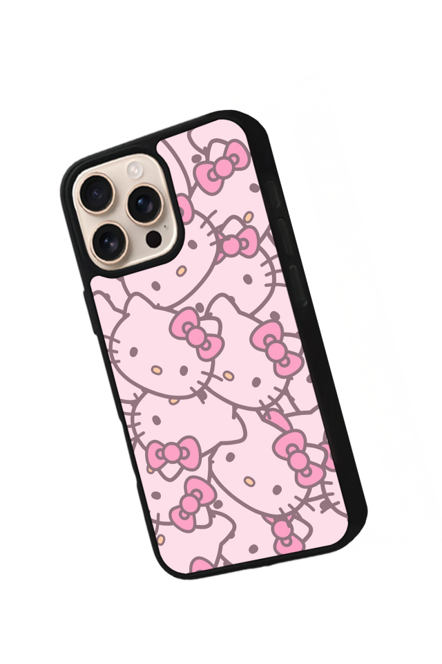 iPhone 15 Pro Uyumlu HelloKitty Tasarımlı Glossy Premium Kılıf
