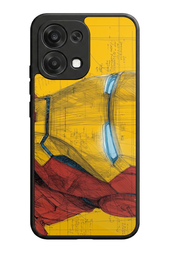 Oppo A6 Pro Uyumlu  Iron Man ( Demir Adam ) Tasarımlı Glossy Premium Kılıf