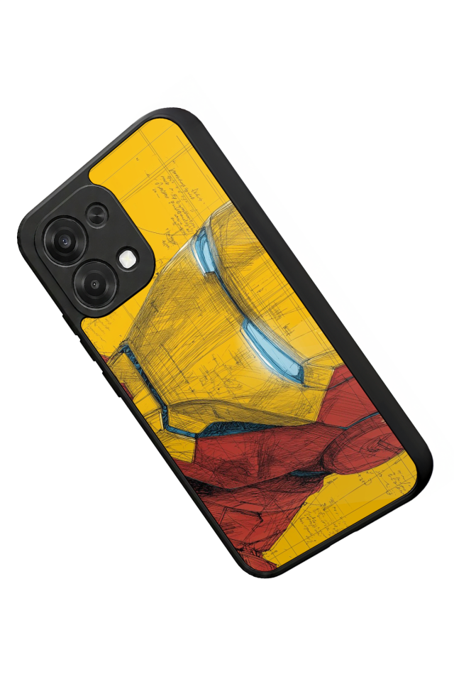 Oppo A6 Pro Uyumlu  Iron Man ( Demir Adam ) Tasarımlı Glossy Premium Kılıf