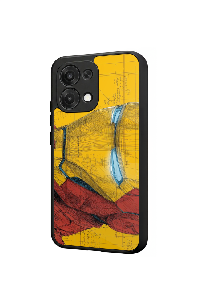 Oppo A6 Pro Uyumlu  Iron Man ( Demir Adam ) Tasarımlı Glossy Premium Kılıf